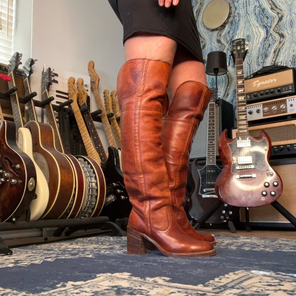 60s Vintage Frye Over the Knee Campus Boots - Picture 7 of 16